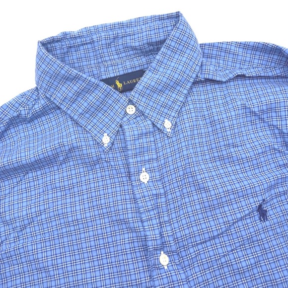 Polo Ralph Lauren Other - Polo Ralph‎ Lauren Men's XL Blue Plaid Button Down Long Sleeve Shirt Navy Pony